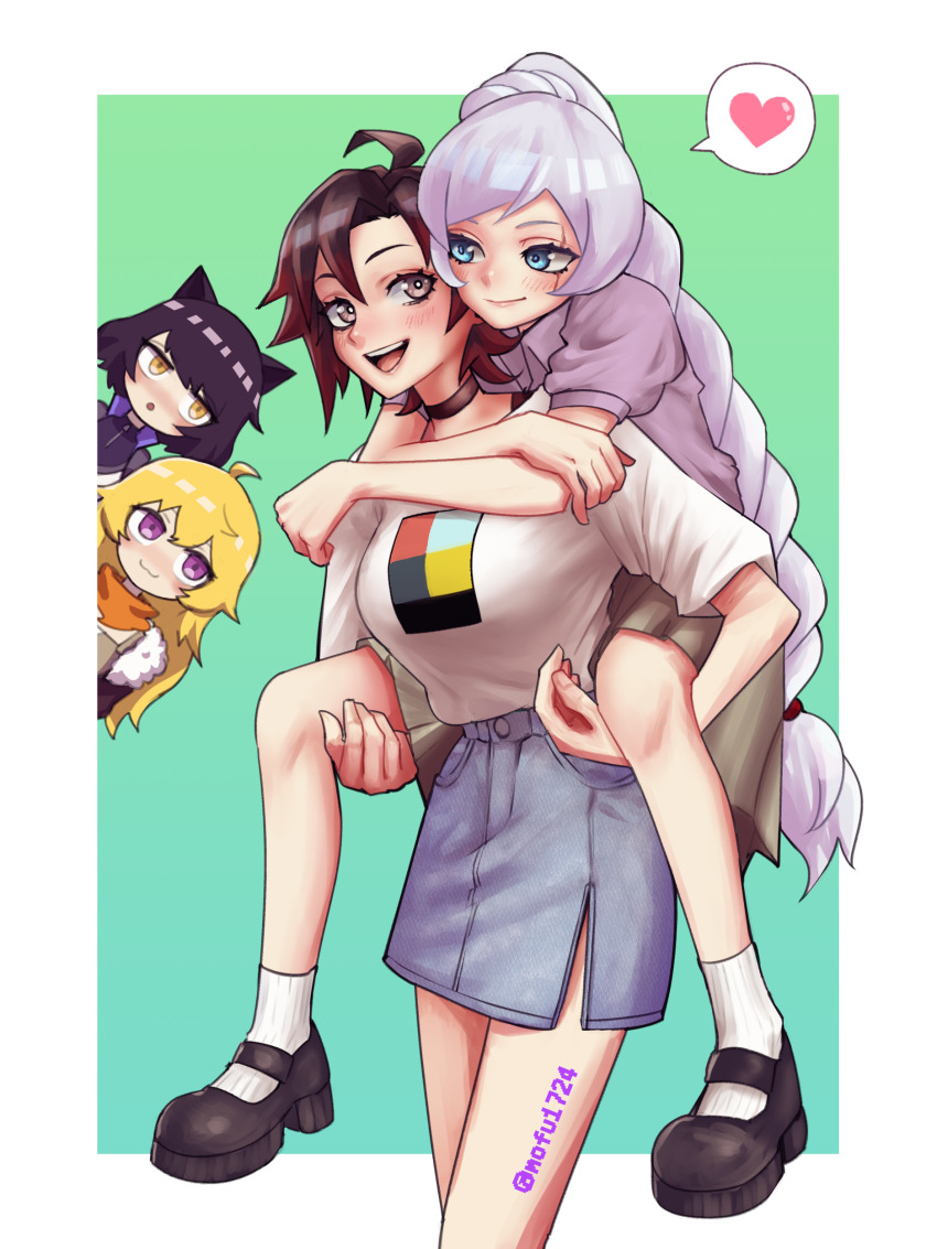 LustfulWeiss's tweet photo. "Why walk when you have a convenient girlfriend to carry you? She always surprises me with how much she's willing to bend over backwards to make me smile~"

#OpenRP #MVRP #AnimeRP #DNDRP #LewdRP #RWBYRP https://t.co/ACyBOfFUw7