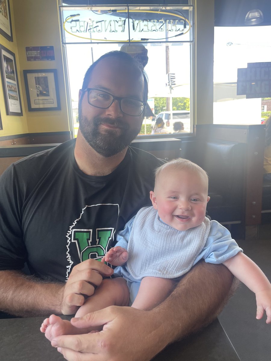 Enjoying my 26th birthday with class of 2042 4 Star OL Troy Johnson.