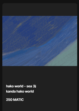 KandaGenerator's tweet image. kanda hako world project
| hako world - sea 海 |
price : 250 matic
Blockchain: polygon
opensea.io/assets/matic/0…
----------------
other project
----------------
opensea.io/KandaGenerator
opensea.io/kandaworldproj…