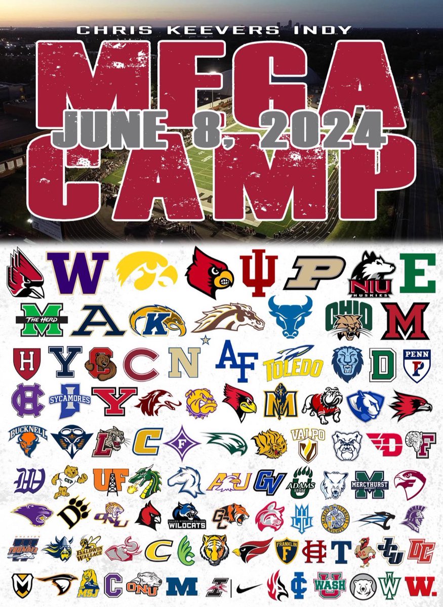Excited to be at UINDY mega camp today for the PM TE session! <a href="/DFO_AJ/">Andrew Foster Jr.</a> <a href="/fbcoachech/">Pat Echeverria</a> <a href="/PrepRedzoneIN/">Prep Redzone Indiana</a> <a href="/DBROWN57_/">Dwayne Brown Jr 🎗 MHA/MPH</a>
