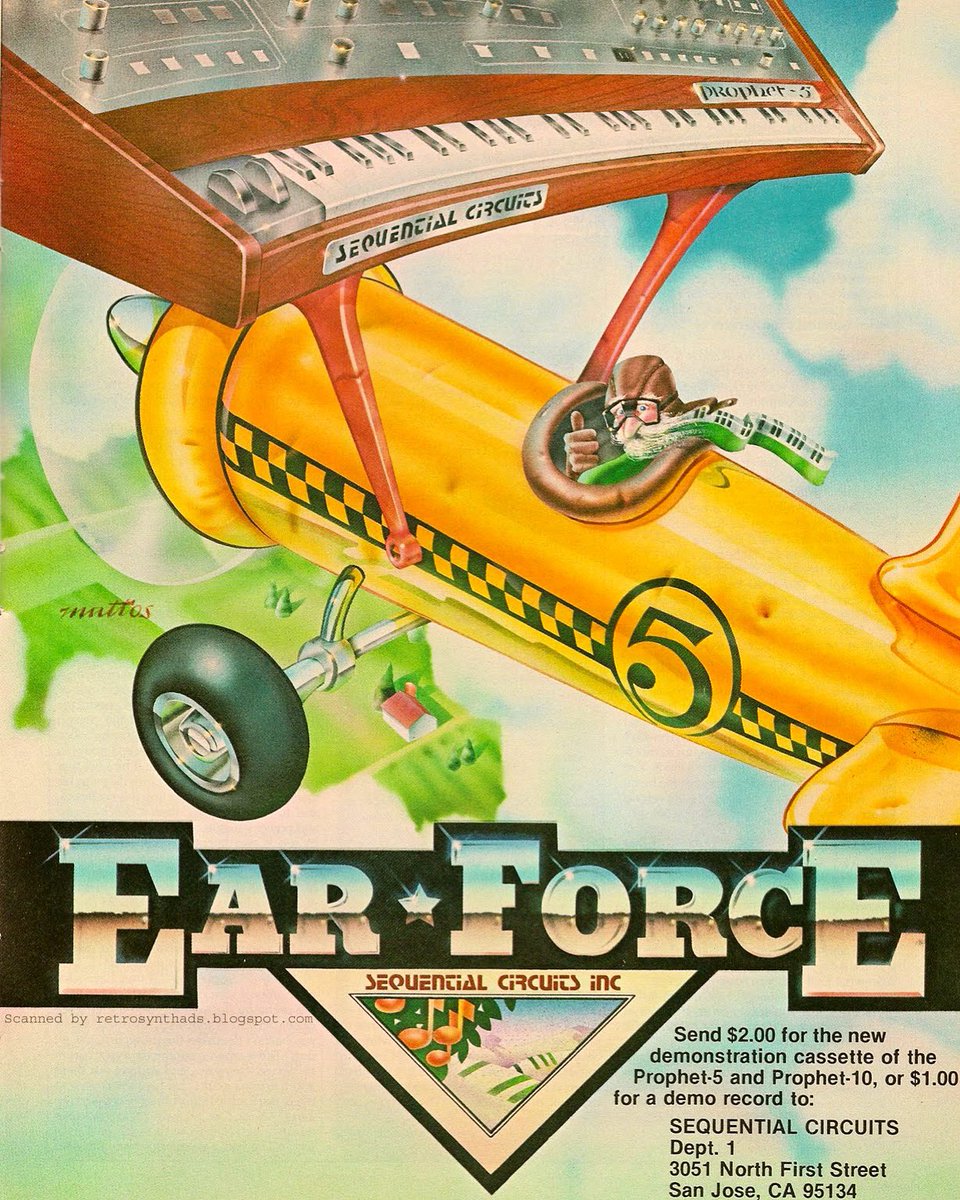 Prophet_5_10's tweet image. Ear Force 5 😅🔥👌
© Sequential
#prophet5 #davesmithinstruments #sequentialcircuits #synthesizer #analogsynth #synth #vintagesynth #sequential #prophet #prophet10 #davesmith #synthesizers #analog