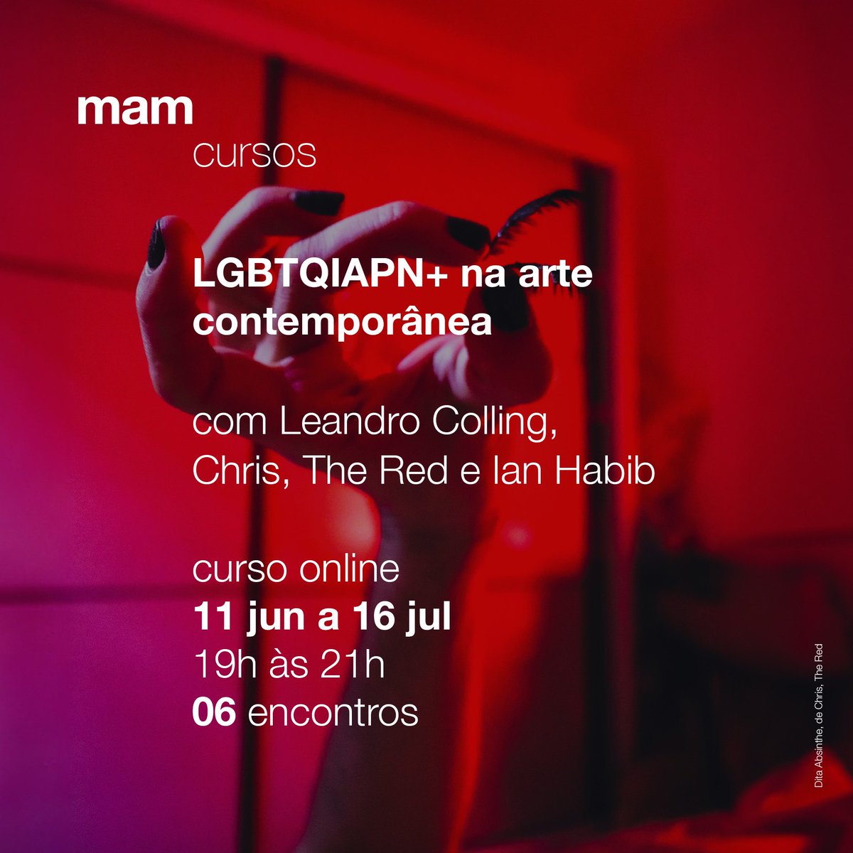 thered_studio's tweet photo. curso on-line LGBTQIAPN+ na arte contemporânea
mam sp
11 jun a 16 jul 24 - das 19h às 21h
com Leandro Colling, Ian Habib e Chris, The Red
inscrições: https://t.co/9I1Dh57OYn https://t.co/peOWPZyZzV
