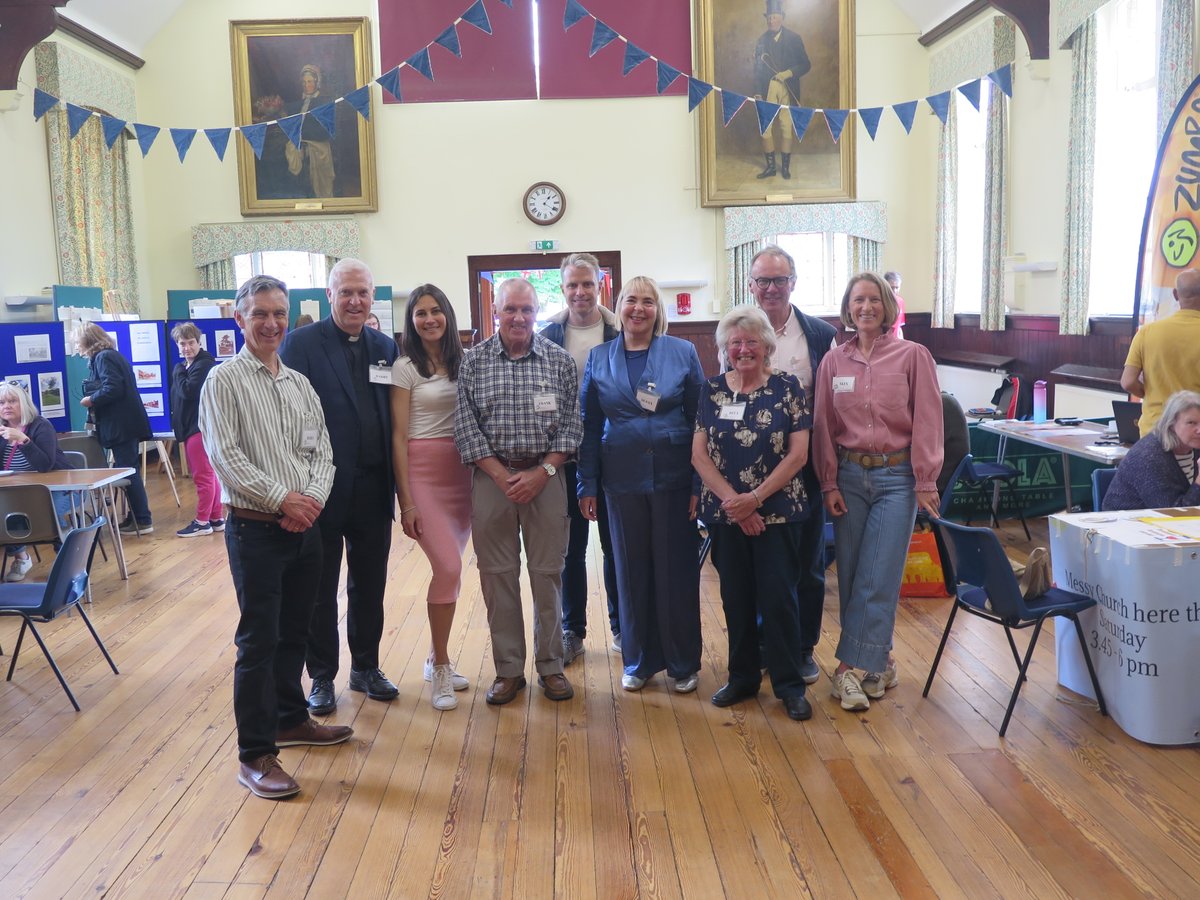 susanjcarey's tweet photo. Here we are (well most of us) the trustees including @CllrRoryLove & the small team who help run #Saltwood Village Hall and 8 almshouses at our first ever 'Open Day'. Good to see so many villagers attend the event as we launch our fundraising appeal to replace our roof. https://t.co/IhwDP0xwad