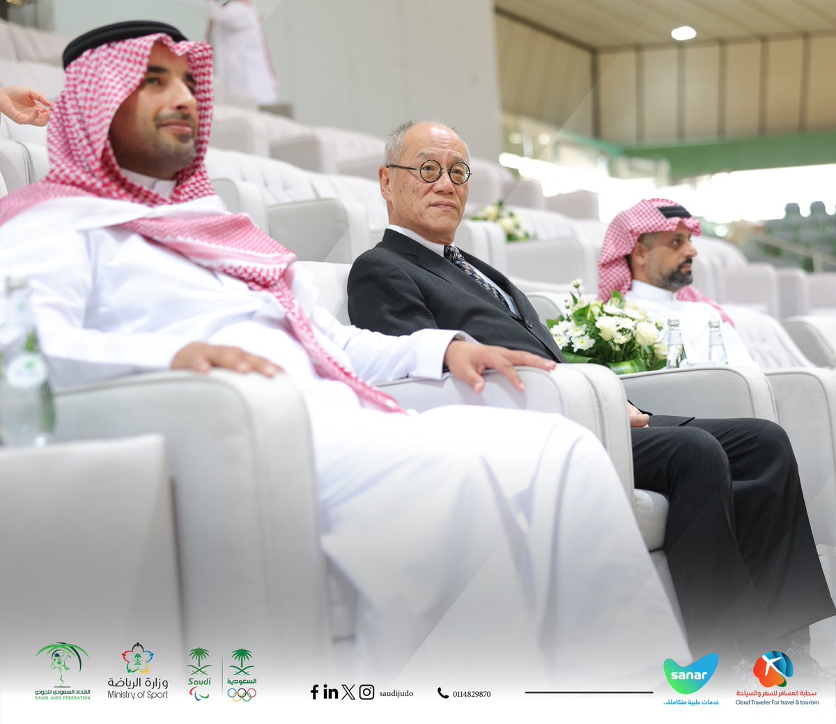 saudijudo's tweet photo. 📸|
جانب من حضور  السيد إيوال فوميو
سفير دولة اليابان في المملكة العربية السعودية 👏🏻🇸🇦
#بطولة_كاس_الوزير_2024

🙏🏻来てくれてありがとうございます https://t.co/hqUFcNDnCr