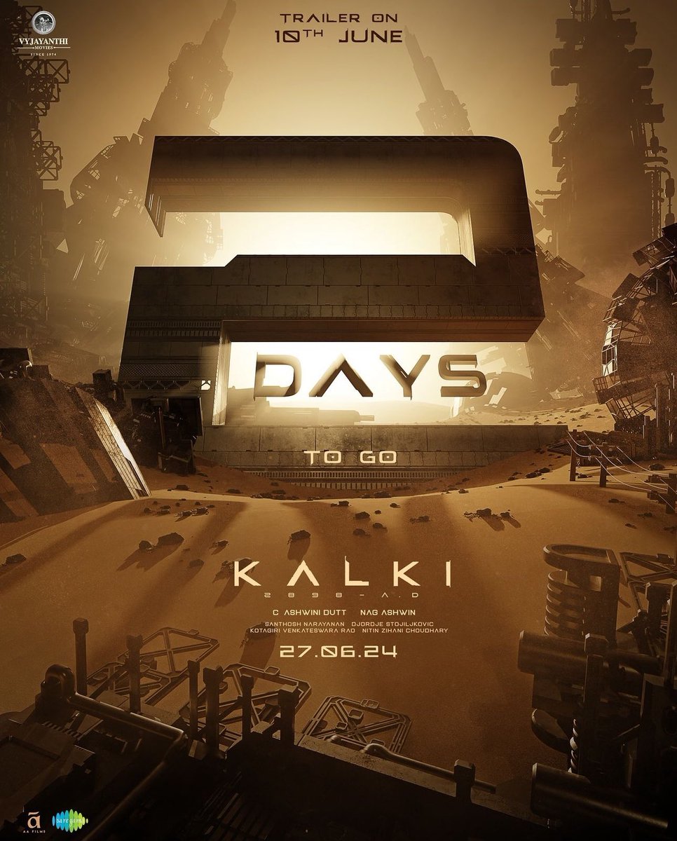 ATamilMovMedia's tweet photo. #kalki #2898ad Trailer Coming Soon…
#kalki2898ad #prabhas #nagashwin #amitabhbacchan #kamal #kamalhassan #deepikapadukone #vyjayanthimovies #prabhasfans #darling #darlingprabhas #deepika #indian #indiancinema #indianmovie https://t.co/RnMB8Z5JBM