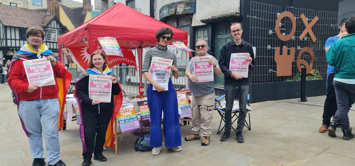 Great to be #oxfordpride today celebrating #pridemonth and talking about how true queer liberation can only happen under socialism