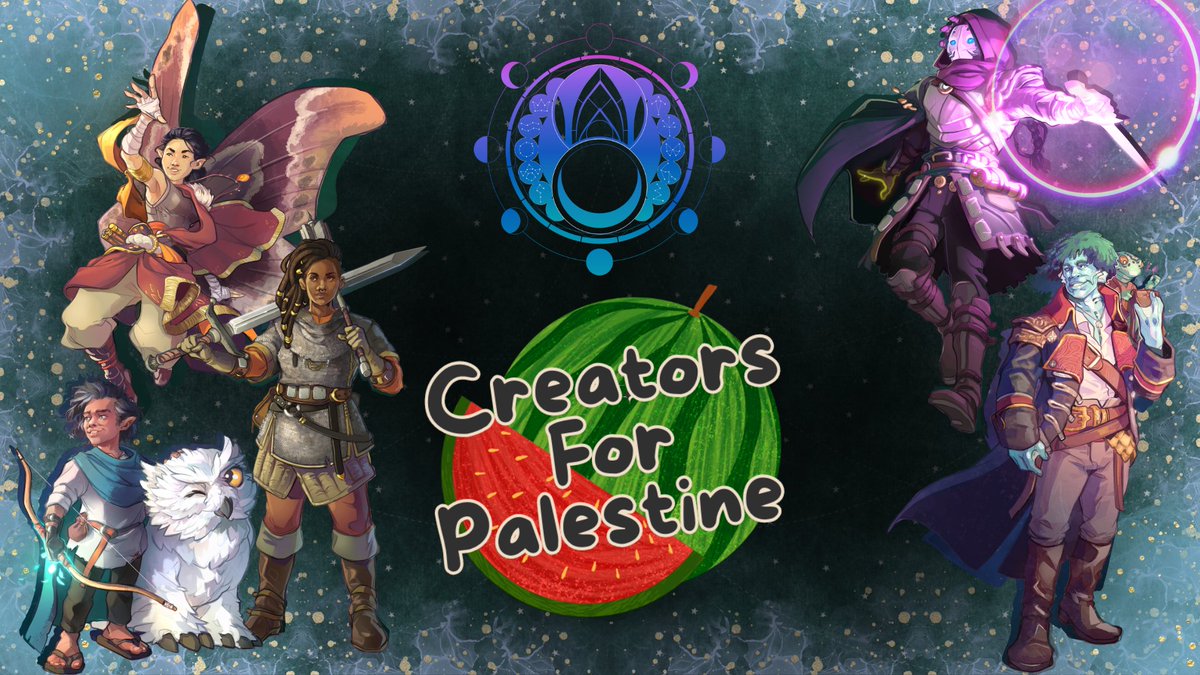 We are proud to be a part of the Creators for Palestine initiative put together by the wonderful @TTRPGifs. 

We are raising money for the Karam family! Every little bit helps. Can't donate? Please consider retweeting and sharing the link as it does help!

gofundme.com/f/help-karams-…