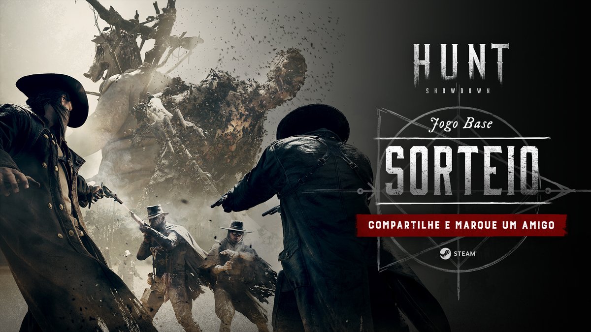 HuntShowdownBR's tweet photo. Algum plano para o sábado?

Que tal lutar por uma recompensa contra criaturas horríveis e macabras e, é claro, contra outros jogadores também?

É a sua chance de arrastar um amigo para os belos e perigosos pântanos da Louisiana.

Para participar:
- Compartilhe e marque um amigo! https://t.co/V48PgAFAcj