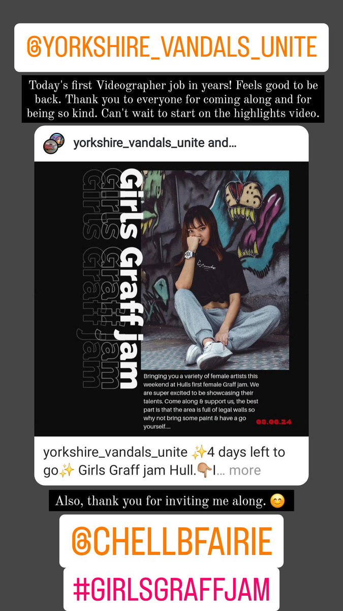 ecartermedia's tweet image. Today's first Videographer job in years! Feels good to be back. Thank you to everyone for coming along &amp;amp; being so kind. Can't wait to start on the highlights video @Banksidegalhull
#girlsgraffjam #banksidegallery #hull #art #hullartist #graffiti #videography #elizabethcartermedia