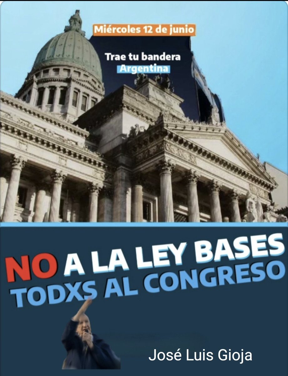 La única lucha que se pierde es la que se abandona.
#NoALaLeyBases