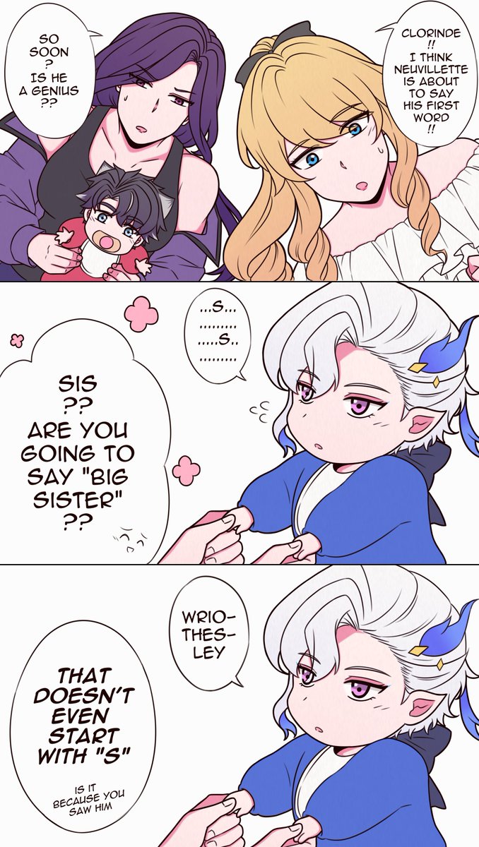 [ ⛓️🌧️ Baby AU ] Tiny doggo n tiny dragon 