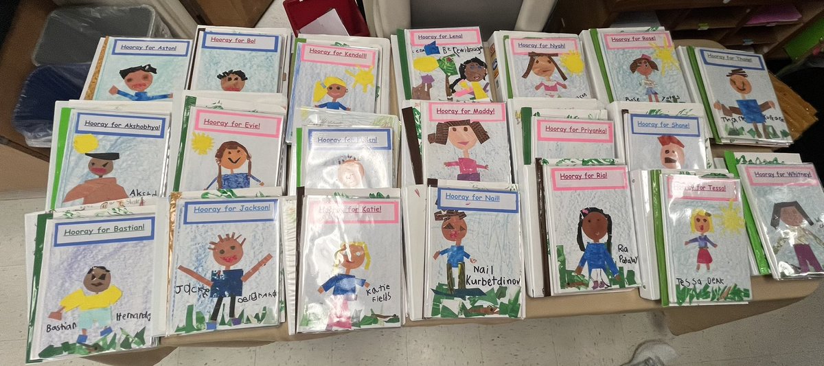 We learned how to write books this year and we learned how to collage just like Eric Carle!  Our proud authors and illustrators shared their hard work yesterday. <a href="/bfes_ltps/">Ben Franklin ES</a> <a href="/LTPS1/">Lawrence Township Public Schools</a>
