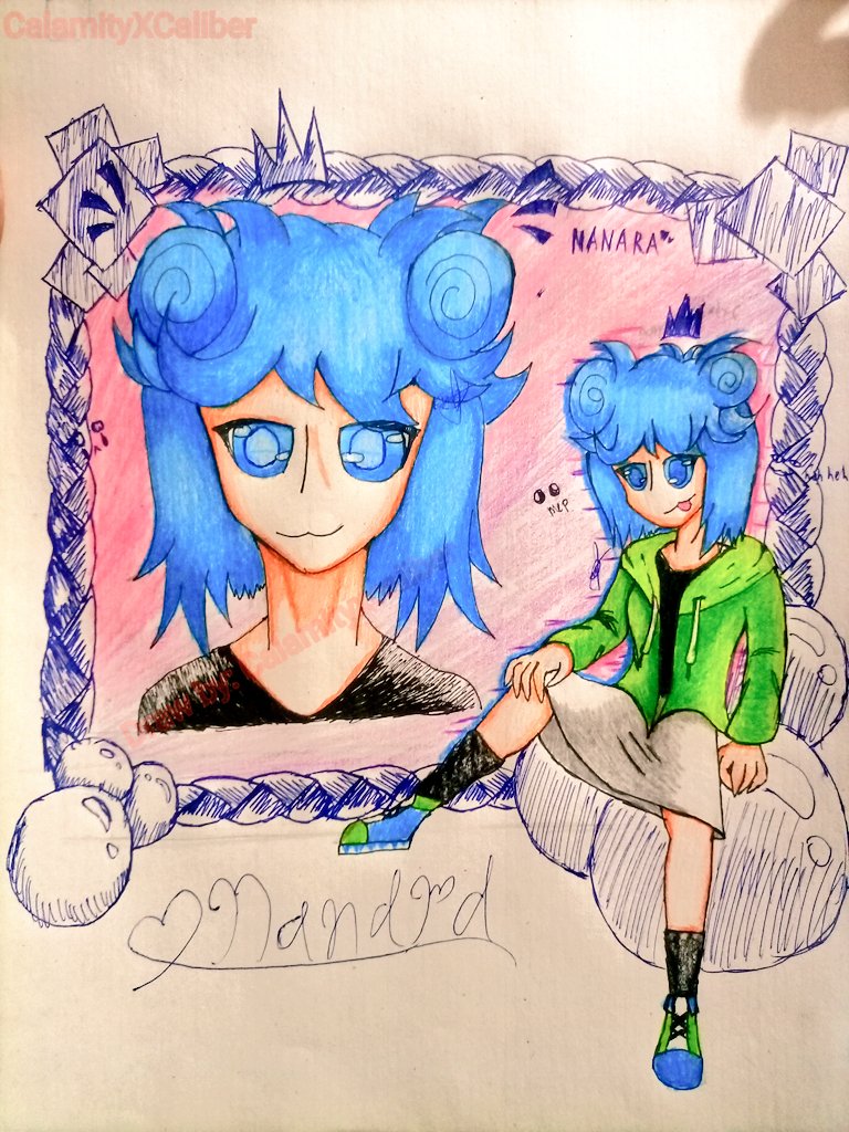 CalamityCaliber's tweet image. Just a quick 27 minutes doodle

I was still stuck at obligations of sorts so I apologize for the poor results T^T....

OC by: @NanaraUwU 

#drawing #quickdoodle #doodle #sketch