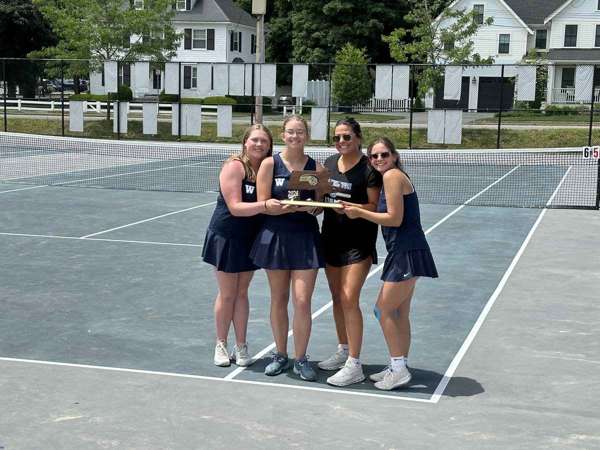 cookejournalism's tweet photo. The Wilmington High girls tennis team are Final Four bound.

In nearly a three-hour match, Shubhangi Tripathi prevails in third singles to push the ‘Cats past No. 9 Belchertown.

Wildcats play Weston for a shot at the Div. 3 title match.

Story to follow for @LowellSun https://t.co/Hoz4F15uhX