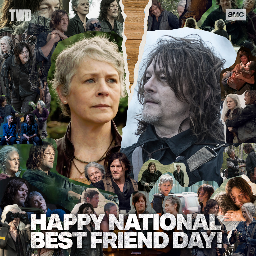 WalkingDead_AMC's tweet photo. It's #BestFriendsDay so of course we need to honor #Caryl. 

What's your favorite Daryl - Carol moment? #TWDCaryl https://t.co/jPOLSqeRYv