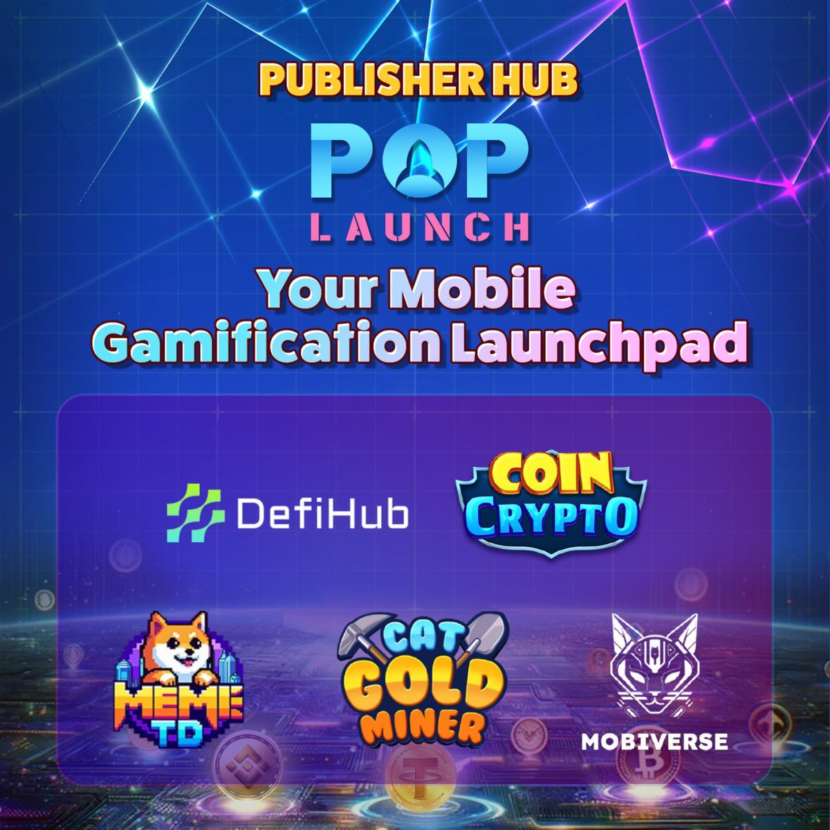 pop_launch's tweet photo. 🚀 PopLaunch - The Innovative Gamification Launchpad

⭐️ PopLaunch is the world largest game publisher on Telegram MiniApp at the moment. Our blockbusters:

✨ @catgoldminer with over 2 million users: https://t.co/6NiEHucmqw

✨ @Mobiverse_game with over 500k users: https://t.co/bsZBayONnQ

✨ @Coincrypto_game with over 500k users: https://t.co/53SYA8kP2f

✨ @MemeTD_official with over 600k users: https://t.co/DYzLf4dvYQ

✨ @defihub_network with the most comprehensive DeFi solution on the $TON: https://t.co/HQgnwz6DNC

PopLaunch publish only projects where we trust the founder, have a great team, deliver a quality product, and have a long-term vision 👏

😮 We only think big, do great things, and aim for long-term success. Therefore, we are 100% committed to quality and greatness ⚡️

#PopLaunch #MobiVerse #CatGM #CoinCrypto #DefiHub #MemeTD