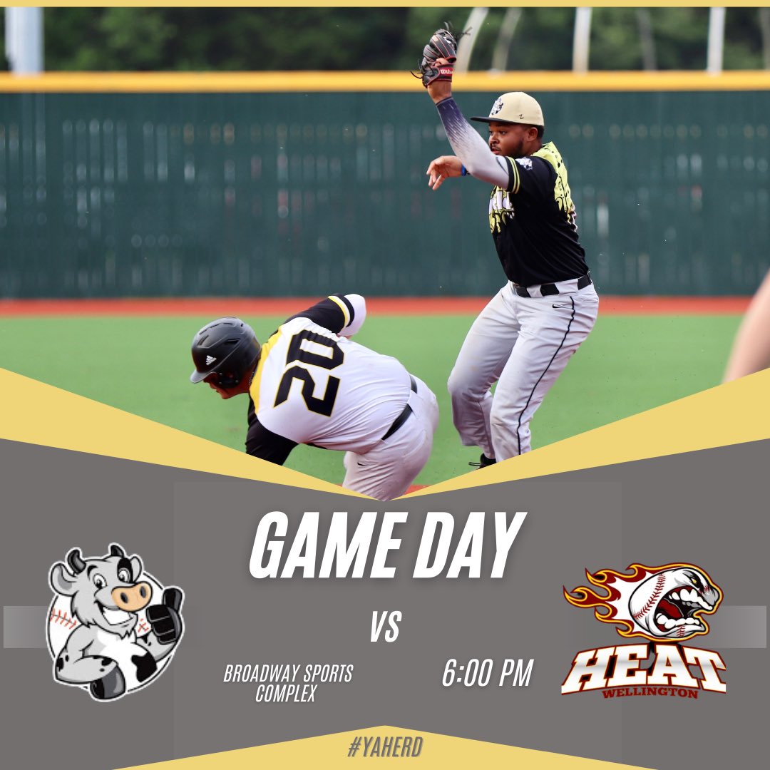 HOME OPENER TODAY! 🐮⚾️
Your Midwest Moos are at the Barnyard (Broadway Sports Complex) for the first time this season to take on the Wellington Heat at 6:00 pm. #yaherd