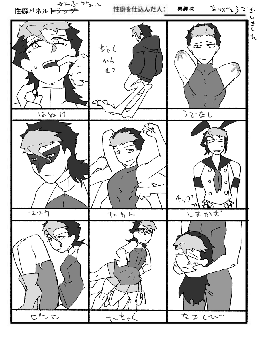 性癖パネル全部グエ いわれたのでかいた 