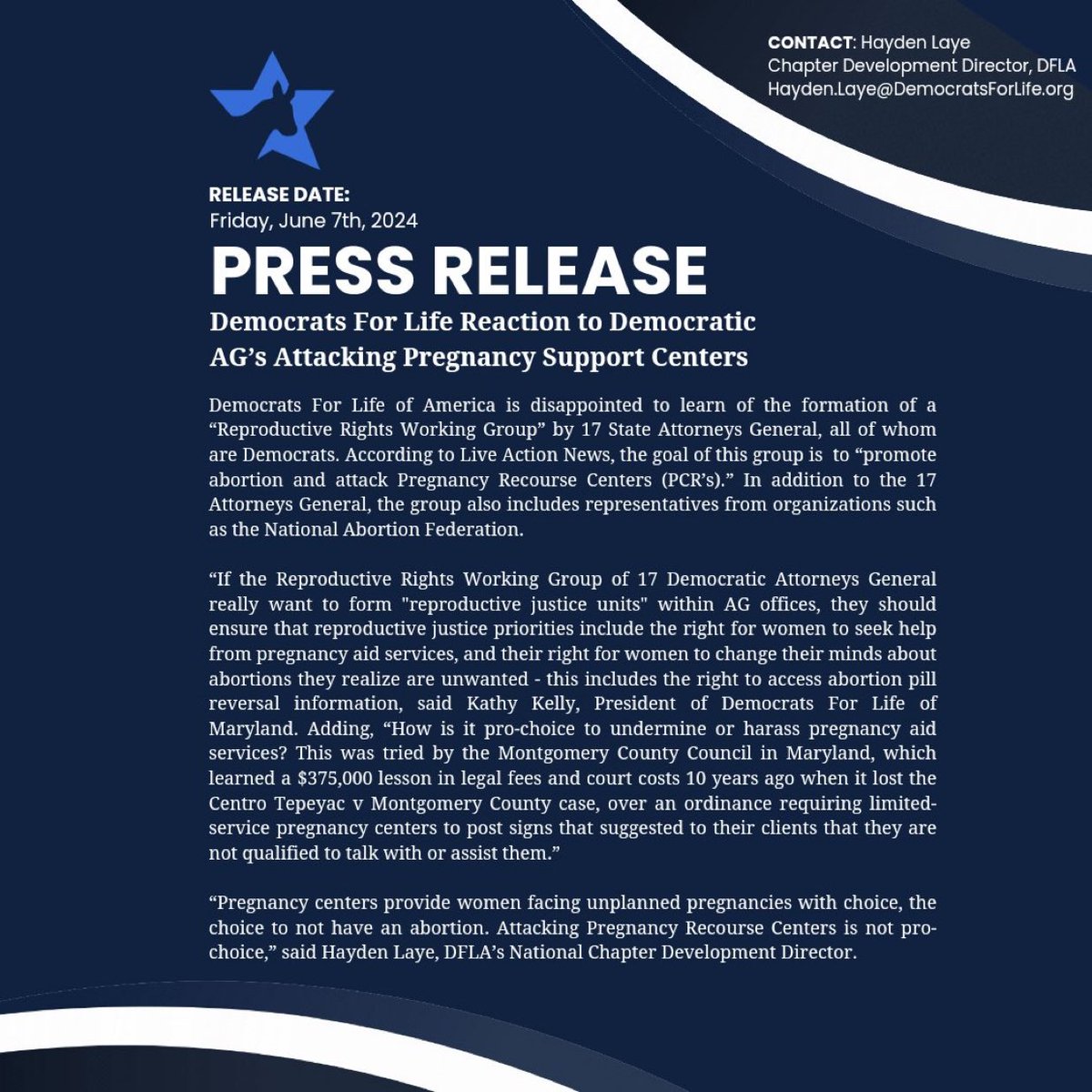 BerryRazi's tweet image. 🚨Democrats for Life speaks out against the Democrat attorney generals’ greedy inhumane practices that deprive women of *actual* choices. #prohumanity