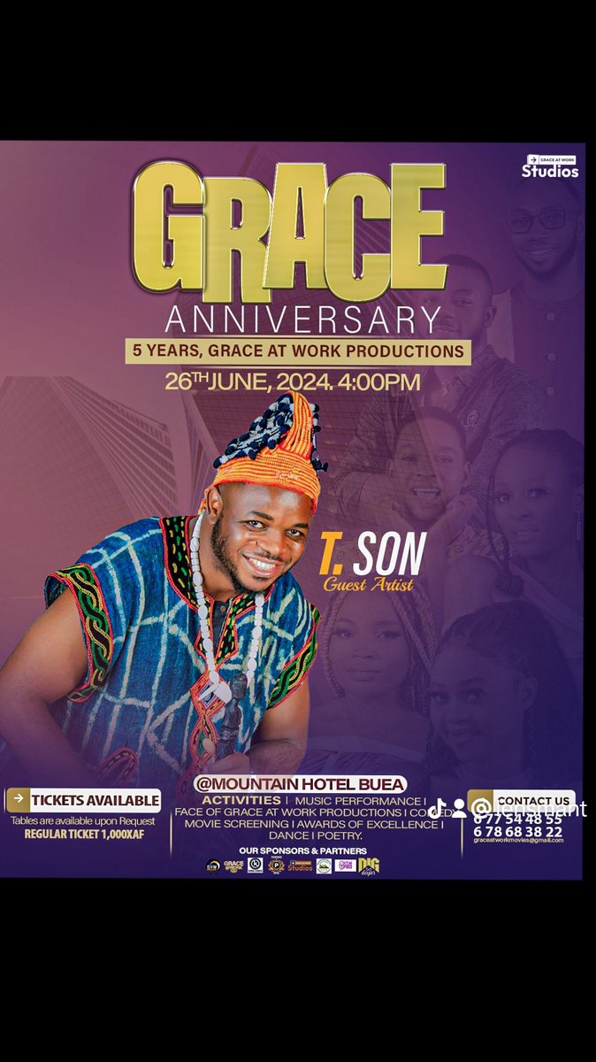 NjungL's tweet photo. CELEBRATING 5 Years Anniversary aka GRACE ANNIVERSARY @Mountain Hotel Buea..
#Selflesspromoters
#graceannicersary https://t.co/NZXFiDWgdz