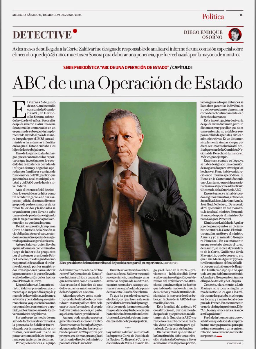 ArturoZaldivarL's tweet image. Comparto la primera parte de la serie de @DiegoEOsorno sobre la operación de Estado realizada por el gobierno de Felipe Calderón para proteger a los responsables de la tragedia de la Guardería ABC. 

Nada les importó la muerte de 49 niñas y niños, ni los  más de 100 lesionados.…