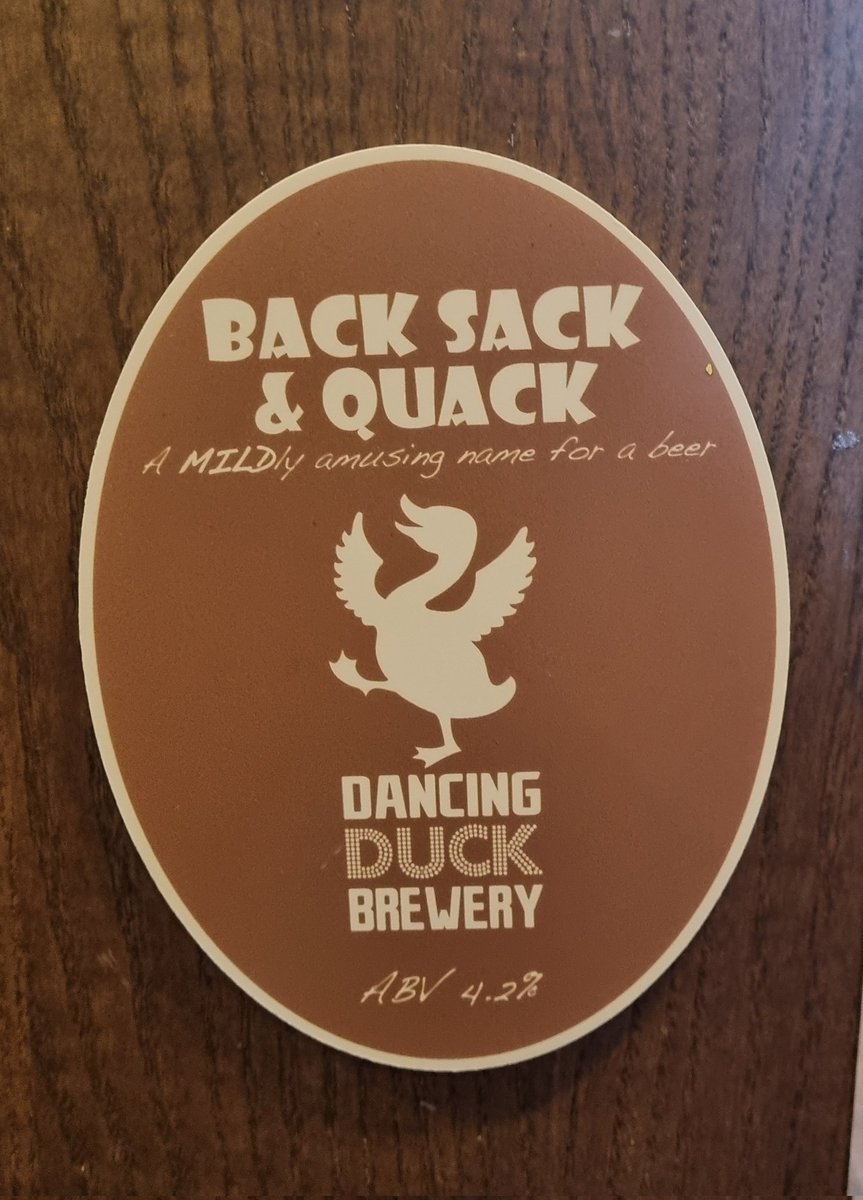 Today I have been mostly drinking Back, Sack and Quack mild from <a href="/dancingduckbeer/">Dancing Duck Brewery</a> The beer is far better than the name!