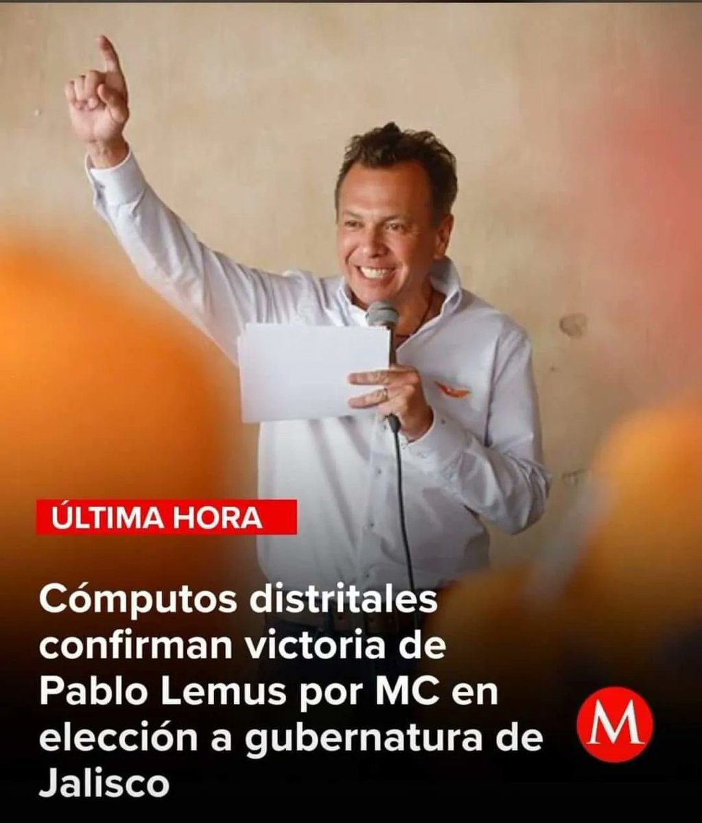 PabloLemusN's tweet photo. ¡Ganó la voluntad de las y los jaliscienses!

Hoy celebramos un triunfo que pertenece a cada uno de ustedes. Muchas gracias por su confianza, apoyo y el cariño que nos han demostrado. 

Trabajaremos bien y de buenas para defender a Jalisco y darle continuidad a los buenos gobiernos 🍊. Nuestro compromiso es estar siempre cerca de ustedes, escuchando sus necesidades y respondiendo con acciones concretas que mejoren la calidad de vida de todas y todos.

Nos esperan grandes retos, pero también grandes oportunidades. Con su apoyo, estamos listos para enfrentar cada desafío y convertirlo en un avance para nuestro estado. La fuerza y la voluntad de nuestra gente son las bases sobre las cuales construiremos un Jalisco más próspero, seguro y justo.

Gracias 🙏 de todo corazón ❤️. Seguiremos trabajando juntas y juntos, con pasión y dedicación, para hacer de Jalisco un lugar del que todos podamos sentirnos orgullosos. ¡Ánimo!