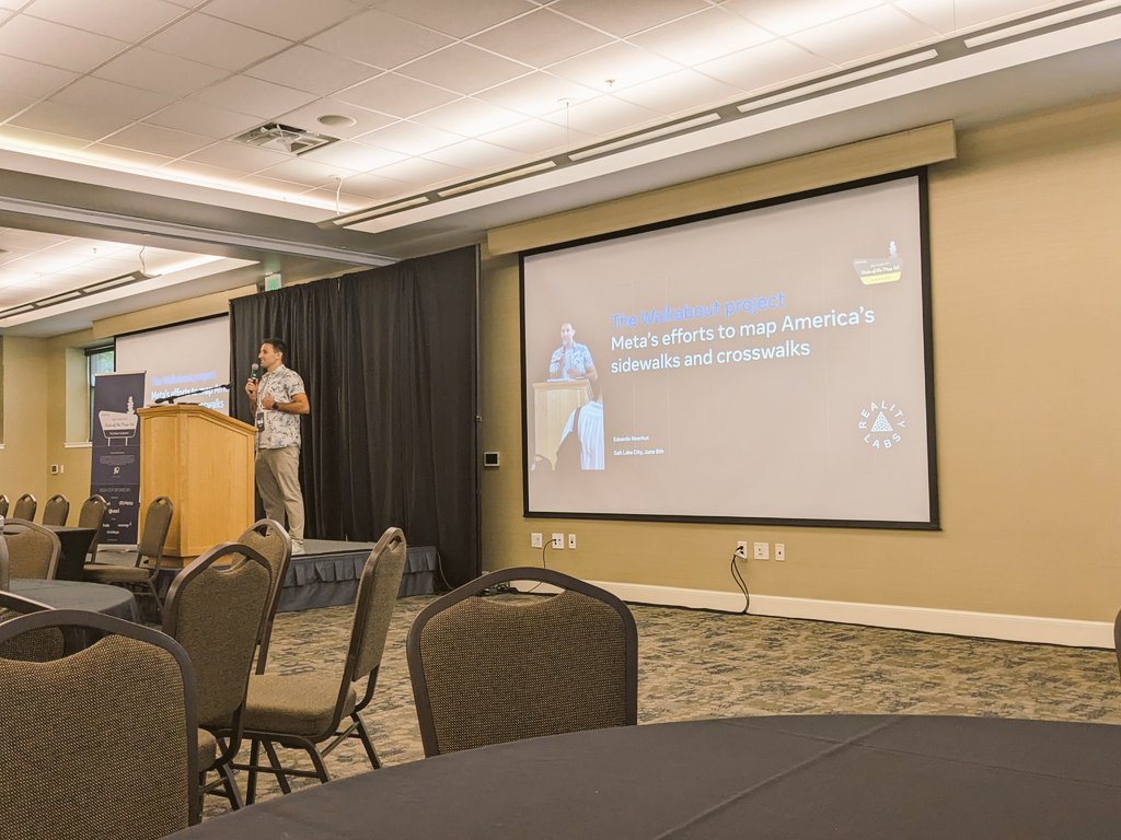 Levente Juhász (@juhaszlevi) on Twitter photo Next up <a href="/eneerhut/">Edoardo Neerhut</a> talking about the Walkabout project, aka mapping sidewalks. @meta <a href="/openstreetmap/">OpenStreetMap</a> @openstreetmapus <a href="/sotmus/">State of the Map US</a> #StateoftheMaUS #sotm #sotmus #stomus2024 #openstreetmap Next up <a href="/eneerhut/">Edoardo Neerhut</a> talking about the Walkabout project, aka mapping sidewalks. @meta <a href="/openstreetmap/">OpenStreetMap</a> @openstreetmapus <a href="/sotmus/">State of the Map US</a> #StateoftheMaUS #sotm #sotmus #stomus2024 #openstreetmap