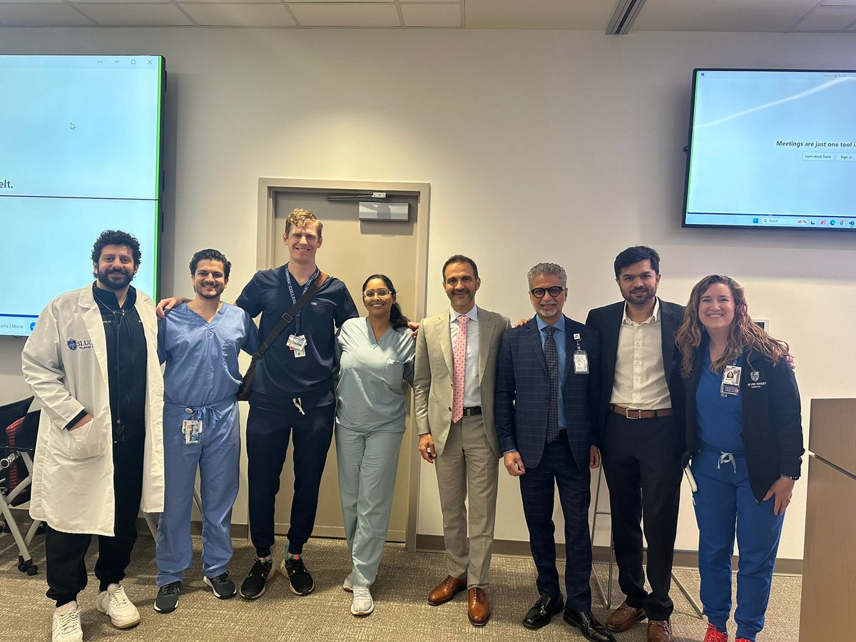 SLU Cardiology Fellowship (@slucards) on Twitter photo It was a pleasure hosting <a href="/shishem/">Mehdi Shishehbor, DO</a>’s grand rounds. His insight on the keys to success for interdisciplinary care of patients with vascular disease is invaluable.
Eagerly awaiting the arrival of our next faculty member <a href="/ShilpAroraMD/">Shilp Arora MD, MPH</a> who brings this expertise to SLU! It was a pleasure hosting <a href="/shishem/">Mehdi Shishehbor, DO</a>’s grand rounds. His insight on the keys to success for interdisciplinary care of patients with vascular disease is invaluable.
Eagerly awaiting the arrival of our next faculty member <a href="/ShilpAroraMD/">Shilp Arora MD, MPH</a> who brings this expertise to SLU!