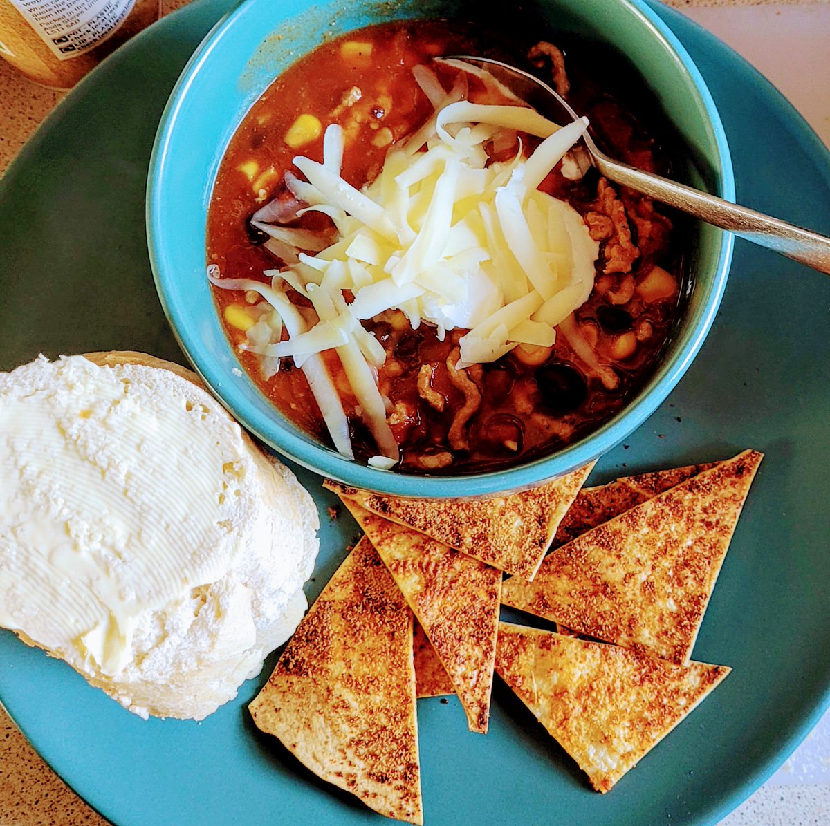 Kerrinio27's tweet photo. Another hit from the Miss Langley recipe book... Homemade tortilla chips from food tech recreated at home by S (Y6) to accompany taco soup. They're very nice indeed, thank you Miss L! @stpetersfarn @Natasha81634888 😋🥘 https://t.co/C5vUiCVfkZ