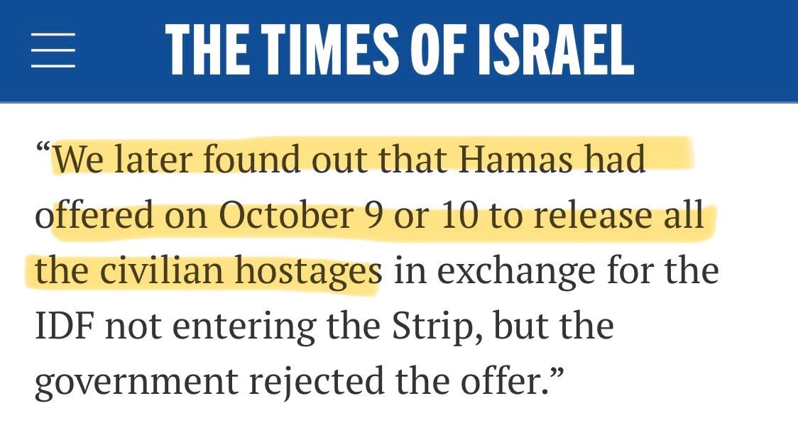 flackospalace's tweet photo. @SaeedDiCaprio It’s crazy how they expect us to support them massacring Palestinians to “rescue” 4 hostages, when they’ve been denying offers to return all the hostages in exchange for not attacking Palestinians for MONTHS https://t.co/xXKeNH3hpO