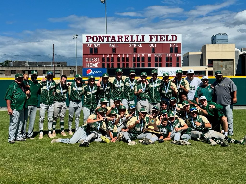 HendrickenHawks's tweet photo. The Hawks are back on top! Varsity Baseball defeated South Kingstown in two games to win the Rhode Island State Championship, the program’s 23rd state title. Way to go, boys! ⚾️🏆 https://t.co/eYuMabP2bv