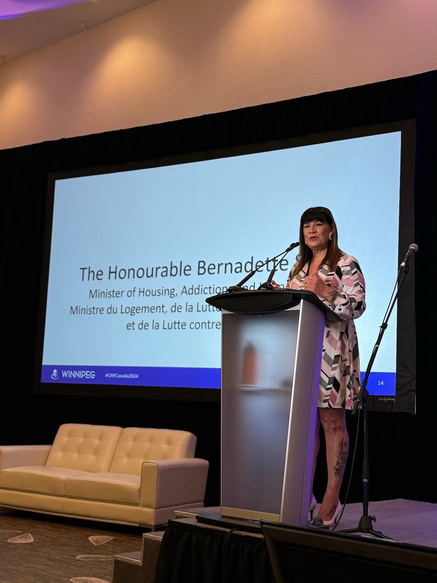 Minister Bernadette Smith offered a moving welcome and thank you to the co-op housing movement. We appreciate your passionate remarks today and we look forward to working together to build more co-ops in Manitoba.