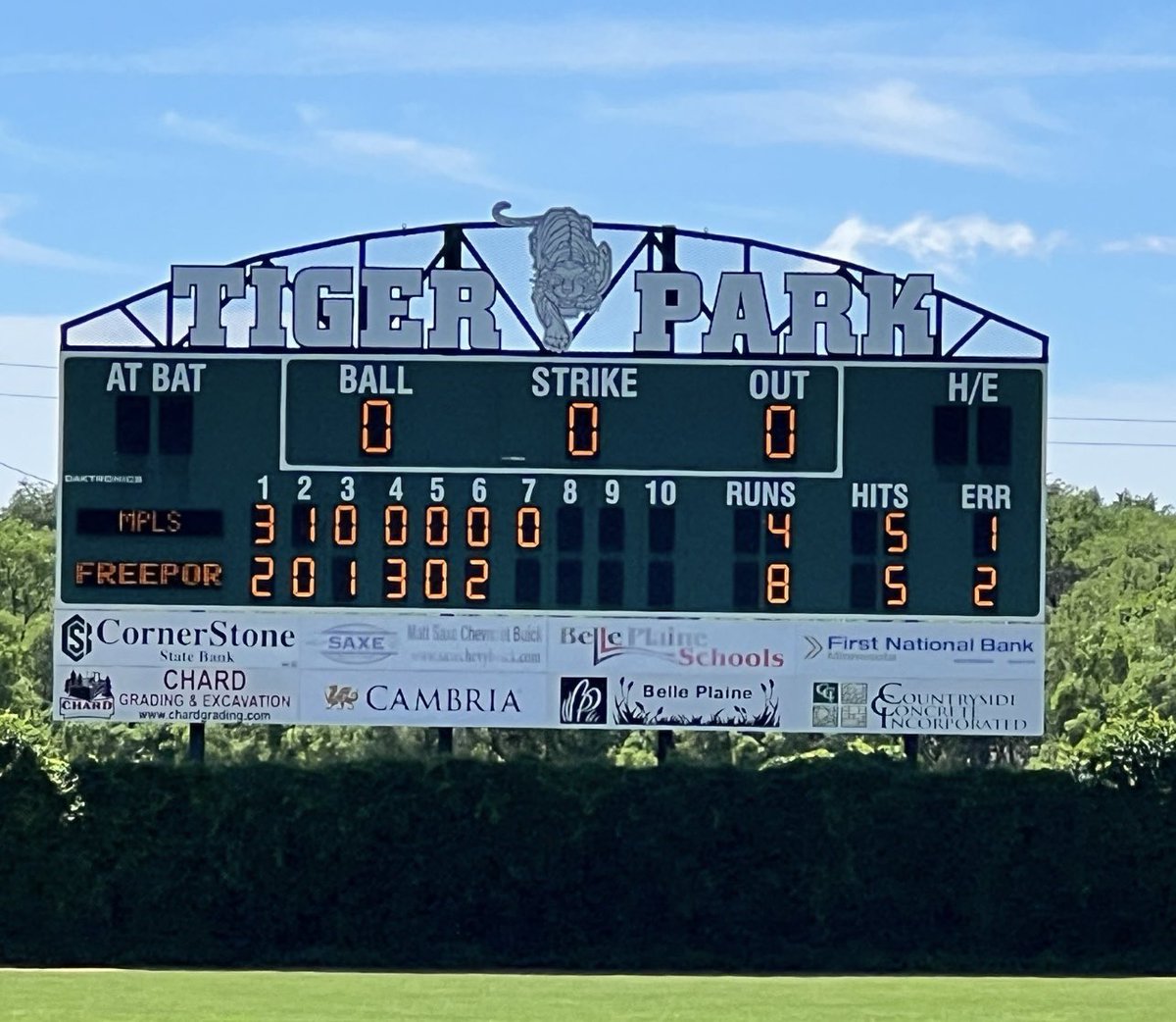 The <a href="/goblacksox/">Freeport Black Sox</a> trailed 3-0 just three batters into the game, rally for an 8-4 victory over <a href="/MudcatsMpls/">Minneapolis MudCats</a> in the first game of the day at the #TigertownClassic. 🐅⚾️✨

The Mudcats will play again today at 3:00 pm, while the Black Sox are in the semifinals at 11:00 am Sunday.