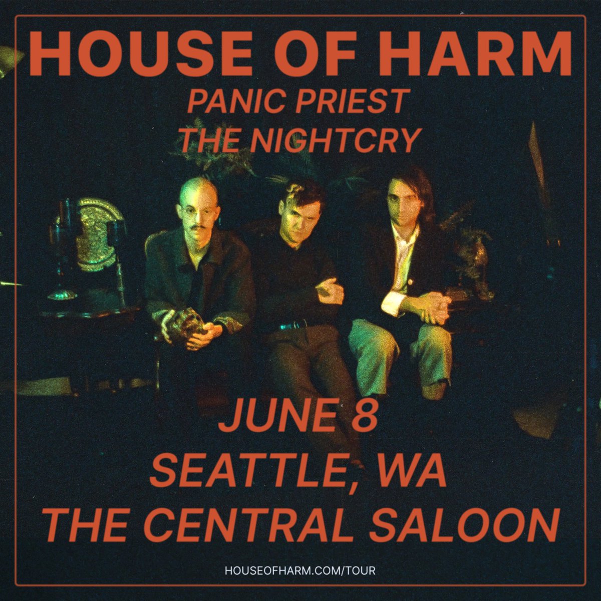 houseofharm's tweet image. Seattle, WA tonight @ Central
Saloon
Doors 8 PM 🗡️
Remaining tickets here: venuepilot.co/events/95007/o…