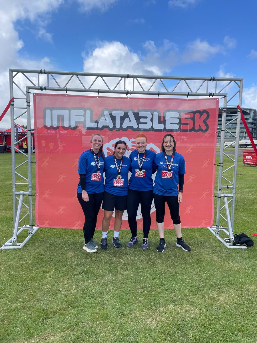 GlenavonJFCW's tweet photo. Inflatable 5k Complete πͺπ»β
Well done to the girls who completed the course this morning raising funds for @wirralhospice π
#Uptheglen #inflatable5k #DonateNow https://t.co/W4IdnqrUKM