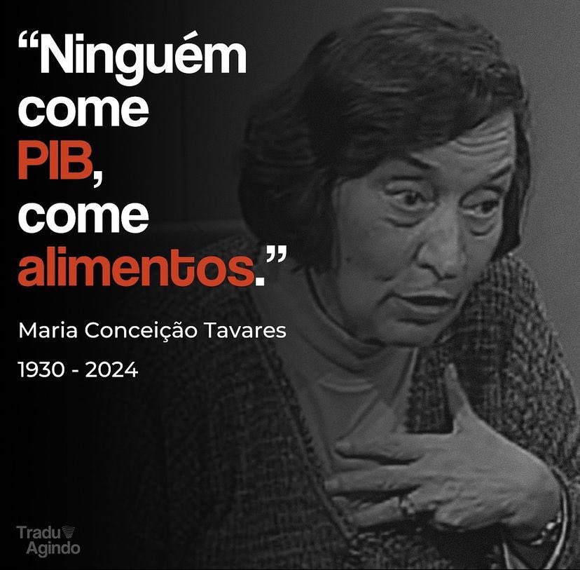 Uma grande perda!! Uma mestra, referência na busca de mais justiça social.