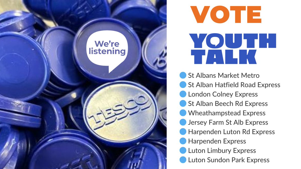Last chance to support Youth Talk through <a href="/Tesco/">Tesco</a>'s #StrongerStarts scheme📣

Support us in selected Tesco stores by placing your blue token into the voting box for Youth Talk until the end of June.

Every token counts: the more tokens, the more funding we will receive #ThankYou💙