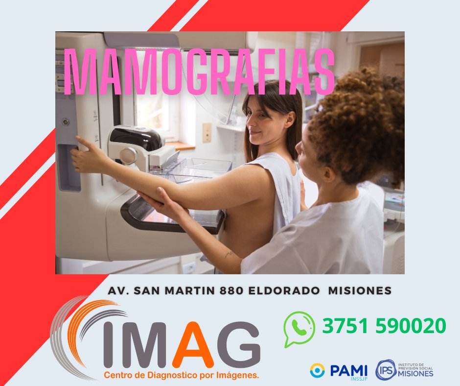 IMAG 👉Av. San Martín 880 km 8 Planta Baja. Eldorado Misiones   📍
📱WSP 3751 590020  
☎️ 03751 421121 
7 a 12  hs. 15 a 19 hs Lunes a Viernes. 

#tomografia #ecografia #misiones #radiologia #mamografia #resonanciamagnética #pami #ips #medicina #salud #eldoradomisiones