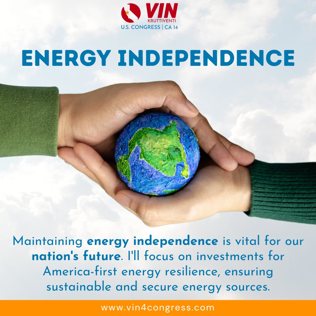 vin_kruttiventi's tweet photo. Let's build a future powered by clean, reliable energy. 🌎⚡
#EnergyIndependence
#Vin4Congress
#SustainableEnergy
#CleanEnergy
#ResilientFuture
#AmericaFirst
#SecureEnergy
#RenewableEnergy
#EnergySecurity
#FutureEnergy
#GreenEnergy https://t.co/VksVqoWuVV