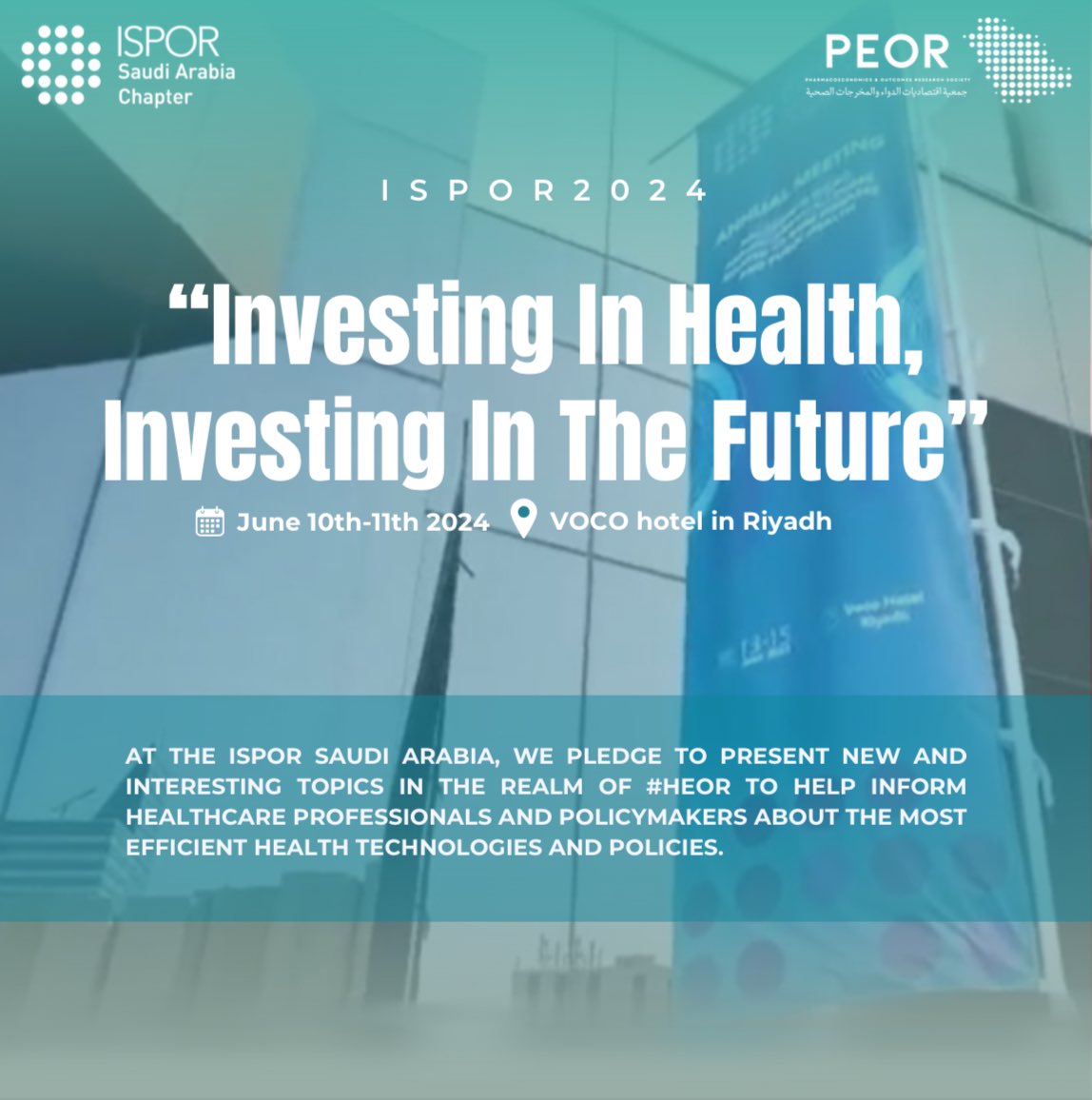 Alaqla77's tweet photo. “Investing in health, investing in the future”

#ISPOR_Saudi24 https://t.co/1IB989ACyR