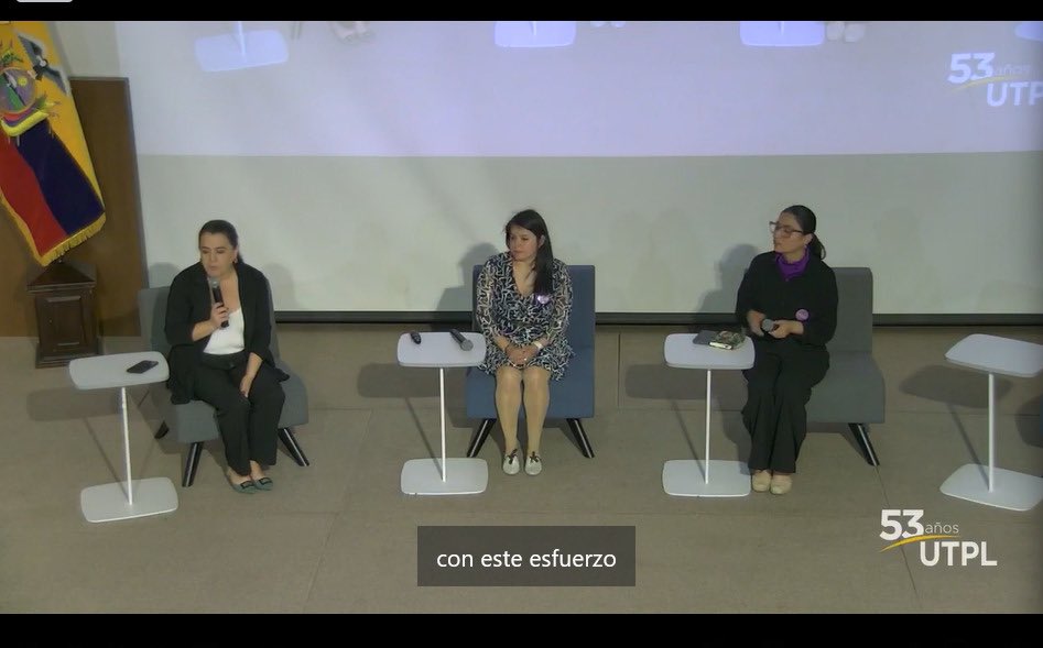 OrganizadasEc's tweet photo. Gabriela Moreina, Cati Mier y Aida Maldonado nos presentan el documental “Invisibles, Invencibles”. 

Se destaca la importancia de fomentar una cultura de paz, visibilizar las formas sutiles de violencia que enfrentan las mujeres, la realidad pospandemia y el rol de la Academia💜 https://t.co/hVHBx6Apb2