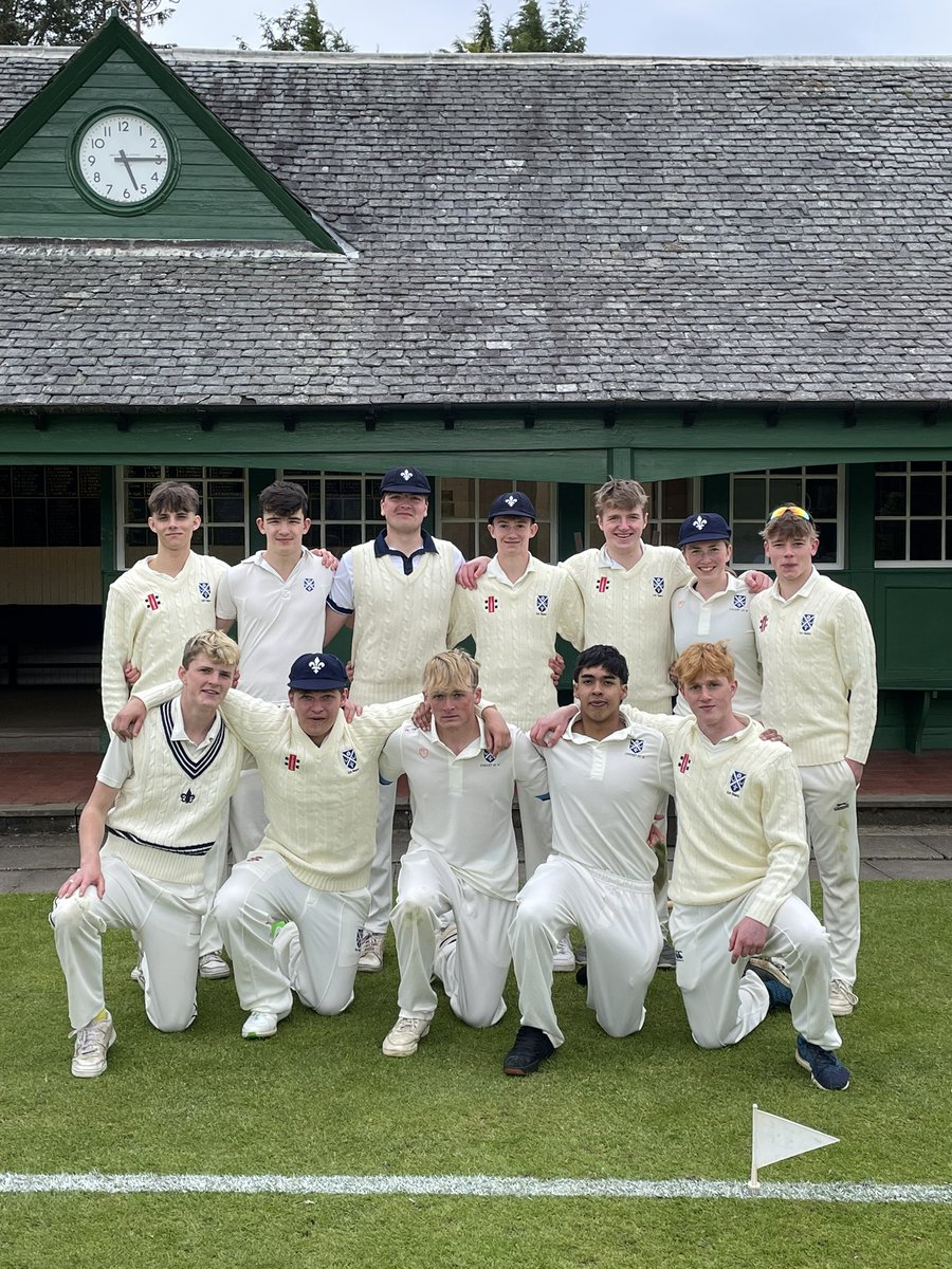 GlenalmondSport's tweet photo. Thank you @strath_sport for a wonderful afternoon of #cricket ๐. 5 competitive games for the Junior Boys and Girls and Senior sides. The 1st XI took their game right down to the wire! Well done to Lochy M (5-19) for his #hattrick and Charlie S for his 56 off 41. #collsport https://t.co/hlftRo6eui