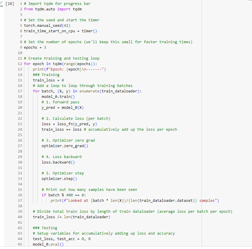 Skruller01's tweet image. Day 9
Creating a training and testing loop for FashionMNIST
#100daysofdev
#100daysOfMLCode