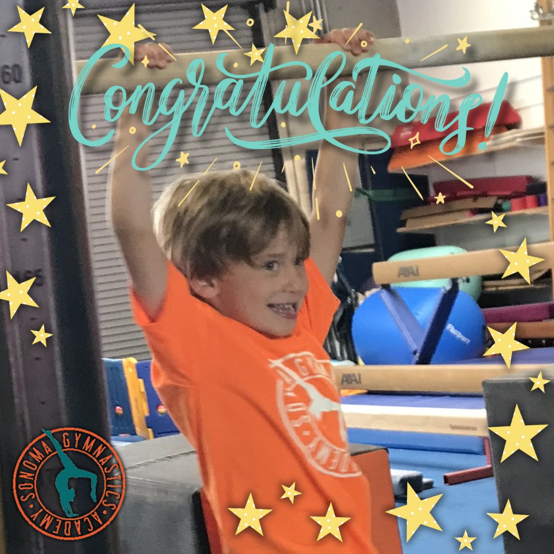 Time to announce May's #GymStar...
☆VAUGHAN!☆  
We want to recognize Vaughan in particular for his bravery. What a star!

Enroll in our Summer session, including #Ninja classes: sonomagymnasticsacademy.com/classes/ 
Enroll in summer camp: sonomagymnasticsacademy.com/camps/ 

#star #sonoma #gymnastics