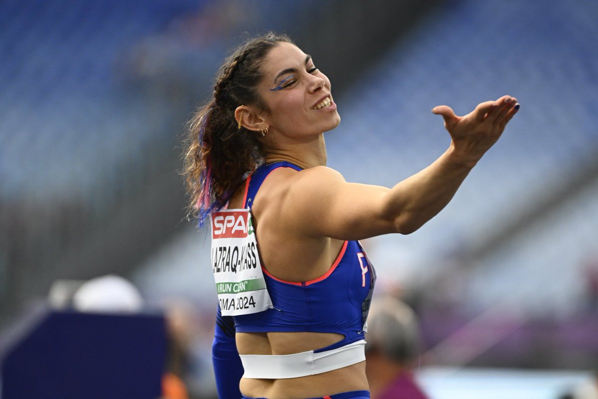 #Roma2024 Lazraq tellement Khlas ! LE sourire de l'athlé  🇫🇷 <a href="/FFAthletisme/">FFAthlétisme</a>