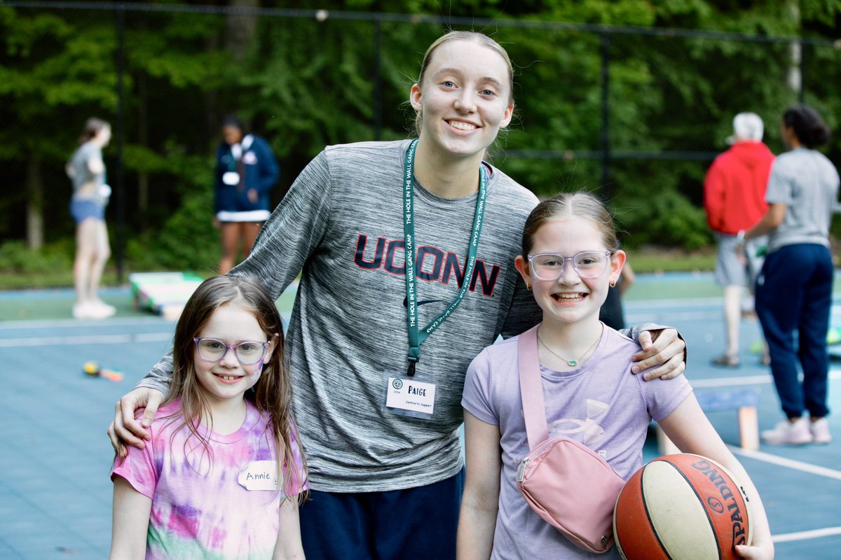 UConnWBB's tweet photo. Grateful we got to spend some time with our friends at The Hole in the Wall Gang Camp last week 💙 https://t.co/Oz7GIws2Hw
