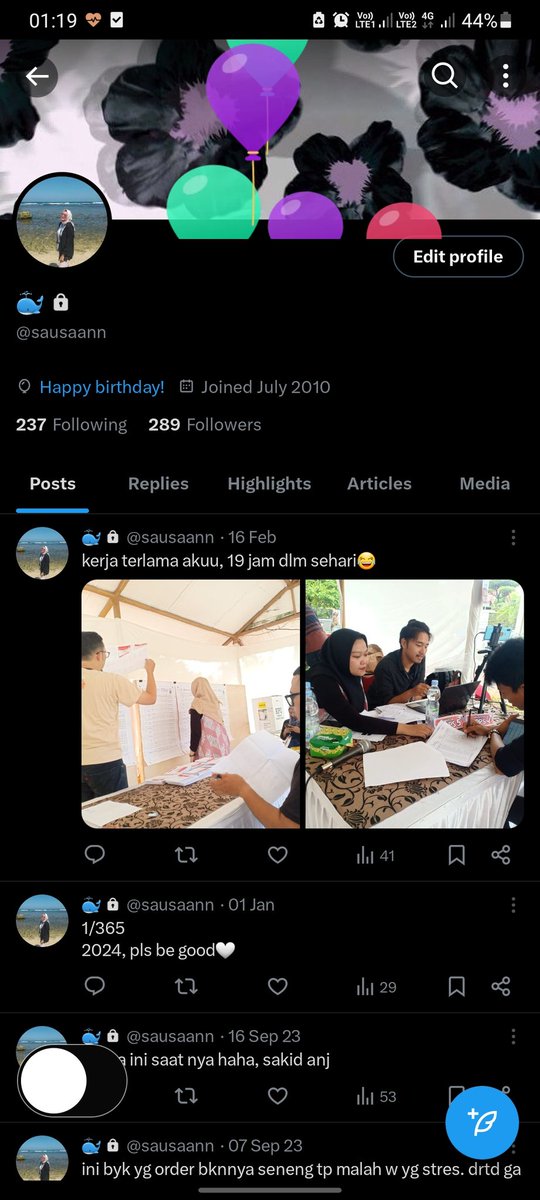 sausaann's tweet photo. tiba tiba 25?! welcoming quarter life crisis 🤲💫🕊 https://t.co/lV6AtMH3qJ