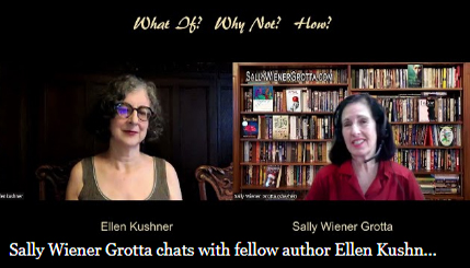 SallyWGrotta's tweet photo. For this episode of #WhatIfWhyNotHow, @sallywgrotta chatted with fellow author @EllenKushner about #fantasybooks, #feminism & #Judaism
#video #authorreading #interview
https://t.co/qCRpi7ErhL https://t.co/9m6gYkCMgV