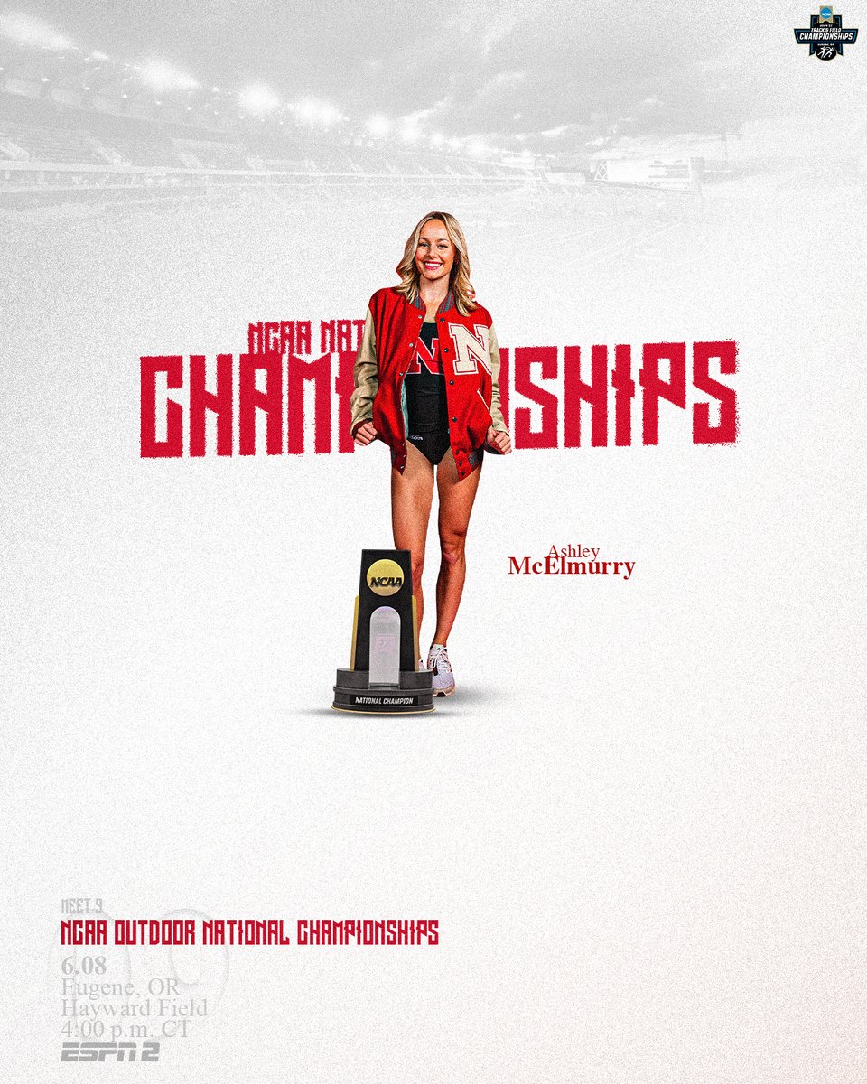 Final Day. 

🆚: NCAA Outdoor National Championships
📍: Eugene, OR
🕗: 4:00 p.m. CT
📊: bit.ly/3XhwFoS
📺: ESPN2